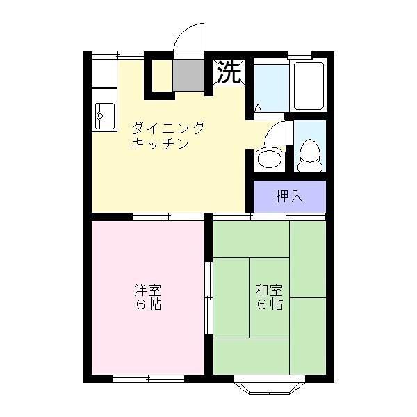 ハイムエクセルA(2DK/1階)の間取り写真