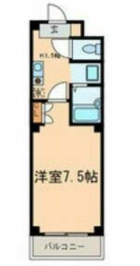 エクセレント栄光(1K/2階)の間取り写真
