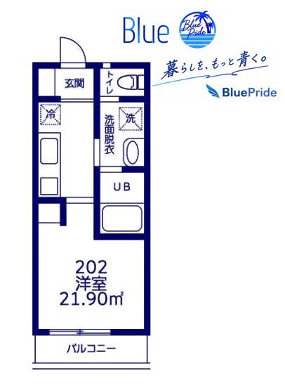 BRIGHT STAGE TSUJIDO(ワンルーム/2階)の間取り写真