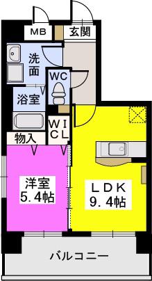 アルティメゾン博多(1LDK/8階)の間取り写真
