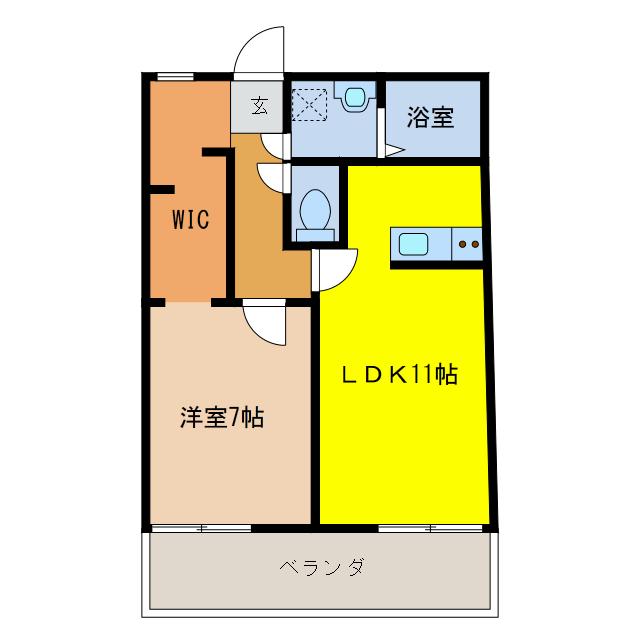 SHA MAISON HYGGE I(1LDK/1階)の間取り写真