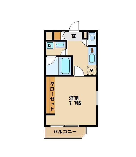 エクセリア千歳船ベルデ(1K/3階)の間取り写真