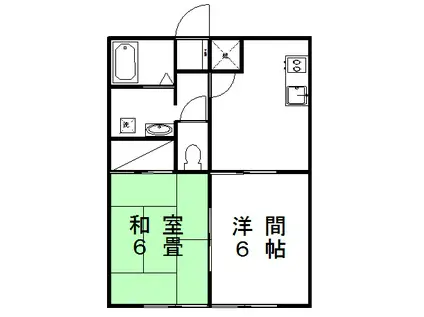 寿マンション(2DK/2階)の間取り写真