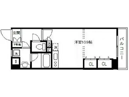アールケープラザ横浜関内ポートサイドビュー(1K/5階)の間取り写真