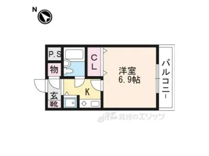 リバーサイドマンション(1K/3階)の間取り写真