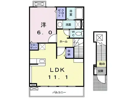 サンリットヒル(1LDK/2階)の間取り写真