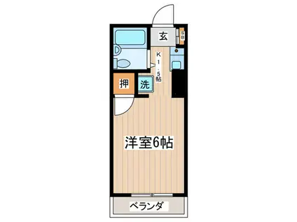 ホワイトマンション(1K/3階)の間取り写真
