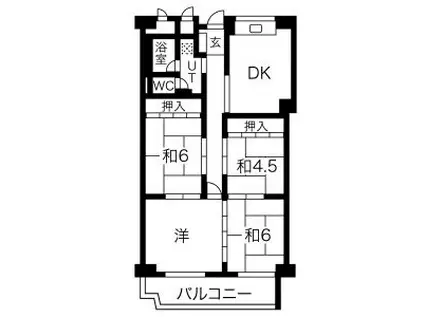 リリーハイツ八事(4DK/2階)の間取り写真