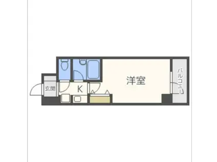 エスリード三宮フラワーロード(1K/15階)の間取り写真