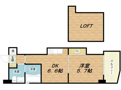 TS-SQUARE天神橋(1DK/3階)の間取り写真
