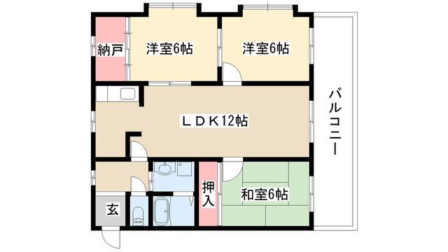 ネオ岩崎台(3LDK/3階)の間取り写真