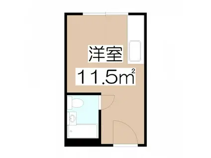 ビーバーハイツ桃ケ池I(ワンルーム/4階)の間取り写真