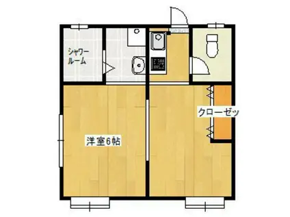 サニーホープ(1K/3階)の間取り写真