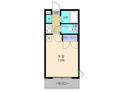 シーマプラザ(1K/1階)の間取り写真