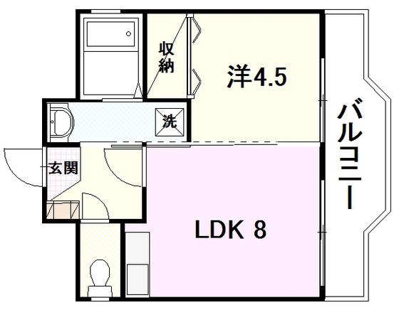 ステージT4(1LDK/4階)の間取り写真