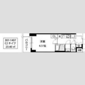 S-RESIDENCE江坂(1K/11階)の間取り写真