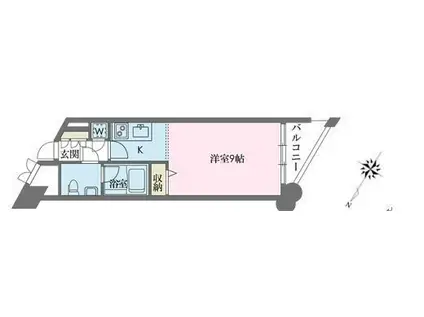 ドゥーエ学芸大学(ワンルーム/7階)の間取り写真