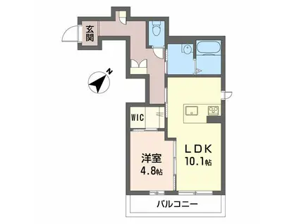 グランデ松保町(1LDK/2階)の間取り写真