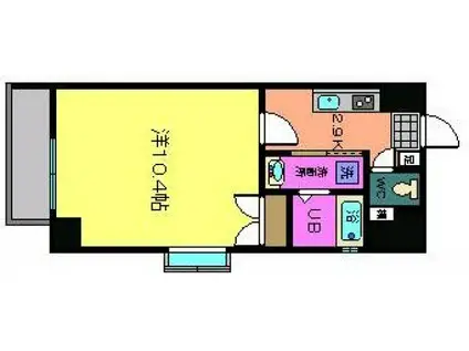 コーポPALIII(1K/8階)の間取り写真