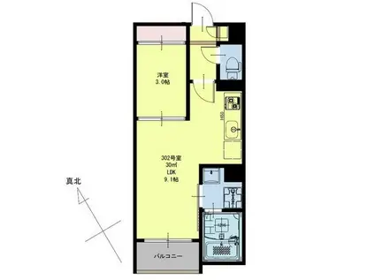 REGALEST SOFIA II(1LDK/3階)の間取り写真