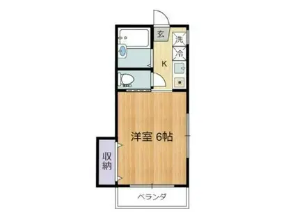 伊藤ビル(1K/3階)の間取り写真