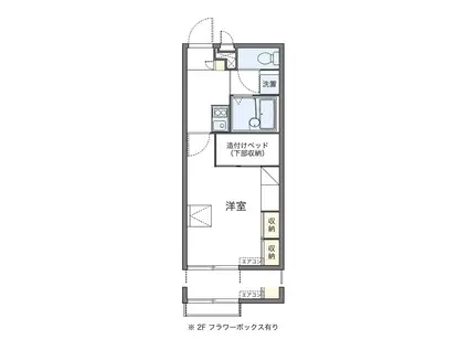 フィオーレ(1K/1階)の間取り写真