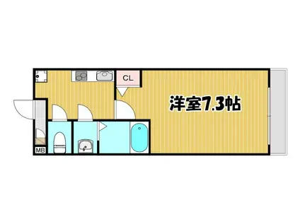 AILE岡場III(1K/1階)の間取り写真