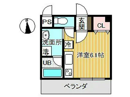 垂水ヴィレッジ(ワンルーム/1階)の間取り写真