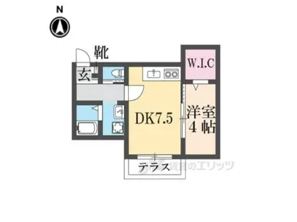 ソレイユビセレクト法蓮町3(1LDK/2階)の間取り写真