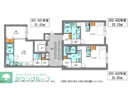LUORE文京本駒込(1LDK/3階)の間取り写真