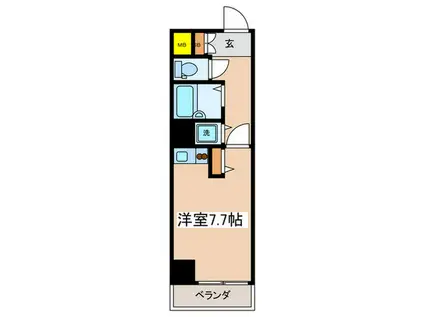 ヴェルト日本橋CITY(ワンルーム/14階)の間取り写真
