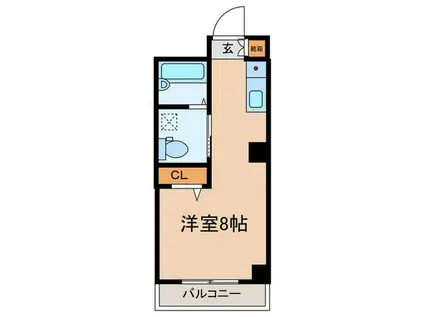 GARNET RESIDENCE ブリエ京都(ワンルーム/3階)の間取り写真