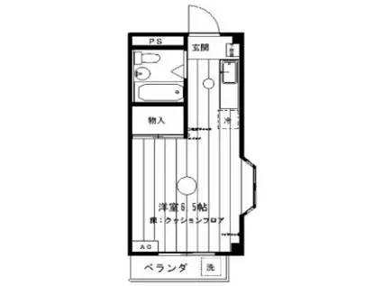 メゾンドサンヒルズ(ワンルーム/2階)の間取り写真