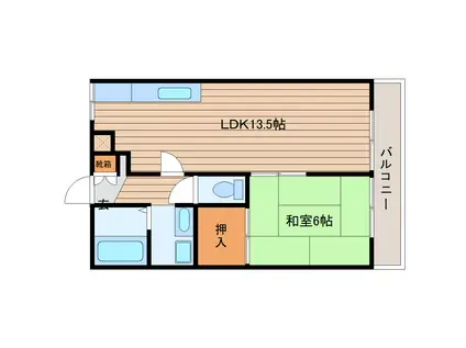 サクラコーポ(1LDK/2階)の間取り写真