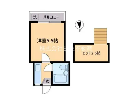 ハイツローレル(1K/2階)の間取り写真