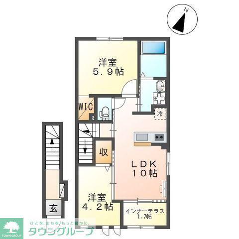 ルビアベルデ(2LDK/2階)の間取り写真