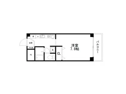 カノープス(1K/2階)の間取り写真