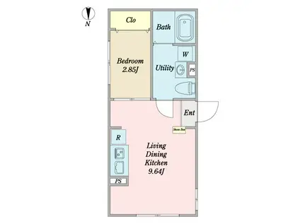 クリオ ラモード目黒本町(1LDK/1階)の間取り写真