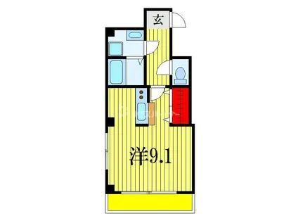 グランデュールSOGA(ワンルーム/4階)の間取り写真