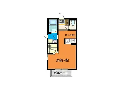 グリシーヌ鶴見B(ワンルーム/1階)の間取り写真