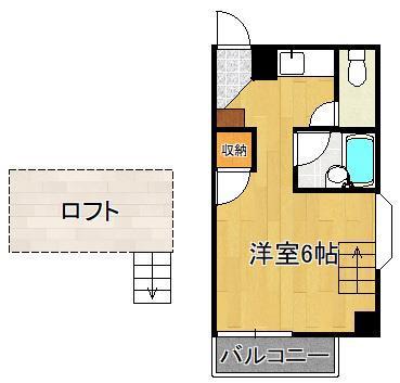 ソフィー21長浜(ワンルーム/3階)の間取り写真