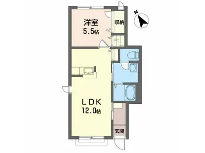 シャーメゾン脩(1LDK/1階)の間取り写真