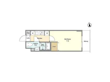 アルファコート西川口27(1K/3階)の間取り写真