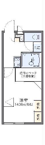 レオパレスBRIGHTON(1K/1階)の間取り写真