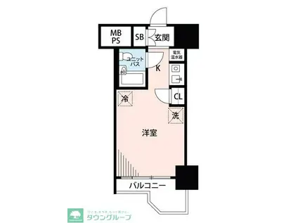 マイナビSTAYパレス新丸子(ワンルーム/4階)の間取り写真