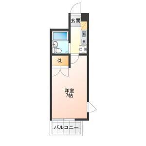 BES岩塚コート(1K/3階)の間取り写真