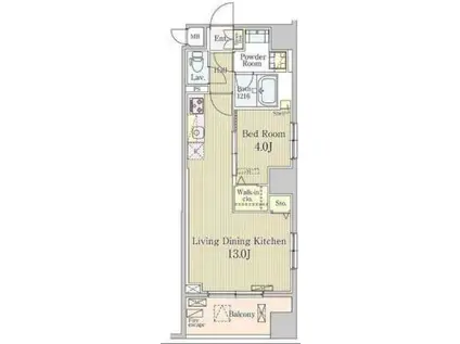 クレール日本橋(1LDK/7階)の間取り写真