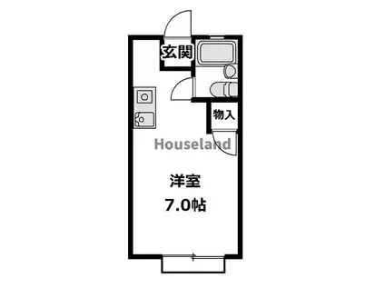 ポケットハウス(ワンルーム/1階)の間取り写真