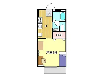 サンエスガーデン沼津(1K/2階)の間取り写真