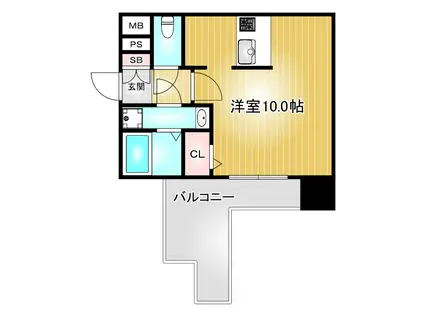 プレサンス錦ラウム(ワンルーム/2階)の間取り写真